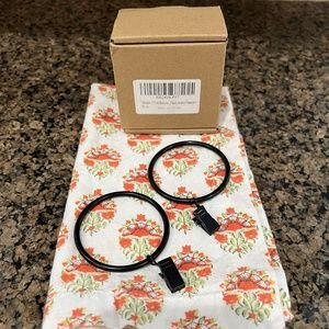 Ukissim 12 Pack Rustproof 2" Drapery Rings with Strong Clips